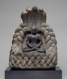 Buddha Sheltered by the Serpent King Muchalinda, 11th/12th century. Creator: Unknown