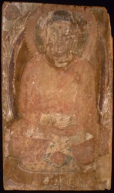Buddha with a Halo and Flaming Body Mandorla, 6th-7th century. Creator: Unknown