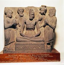 Buddha with daughters of Sena, Gandhara Style, c2nd-3rd century