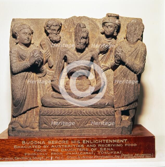 Buddha with daughters of Sena, Gandhara Style, c2nd-3rd century. Artist: Unknown.