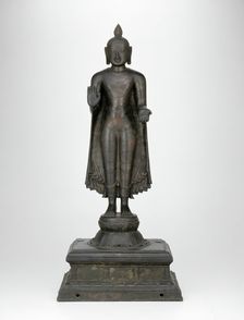 Buddha with Left Hand in Gesture of Gift-Giving (Varadamudra), Chola period, 11th/12th century. Creator: Unknown