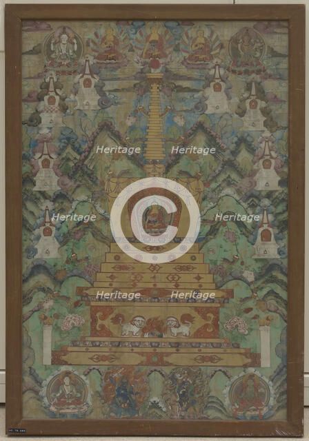 Buddha Within a Stupa, 16th-17th century. Creator: Unknown.