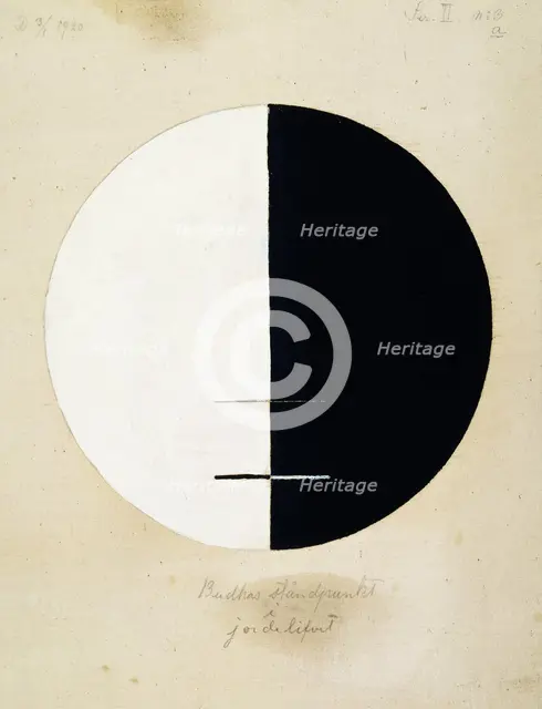 Buddha's Standpoint in the Earthly Life, No. 3a, 1920. Creator: Hilma af Klint (1862-1944).