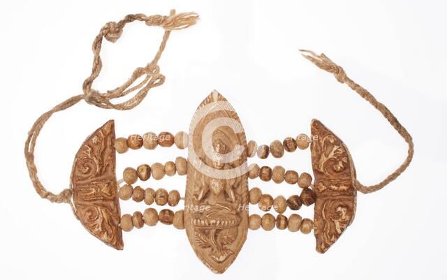 Buddhist ceremonial bracelet, 1800s. Creator: Unknown.
