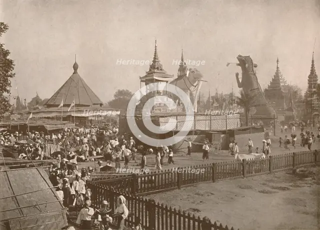 'Buddhist Cremation Scene. - A Phoongyi-byan', 1900. Creator: Unknown.