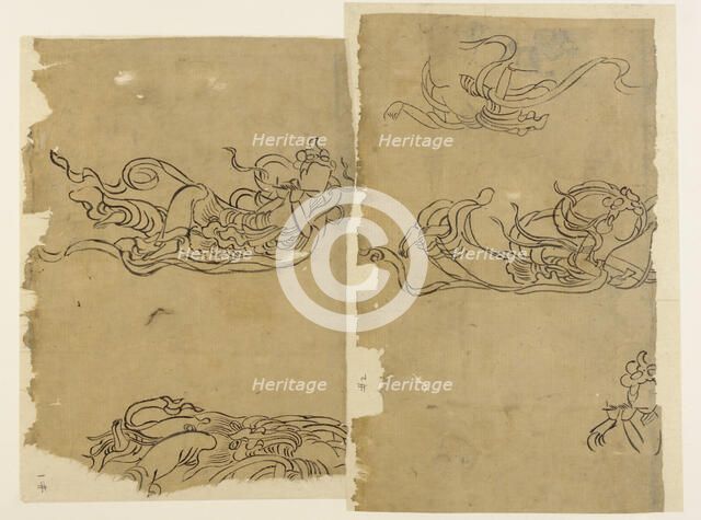 Buddhist angel--Apsaras, Edo period, 1573-1615. Creator: Unknown.