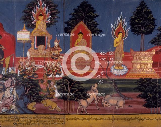 Buddhist deities, 19th century. Creator: Anon.