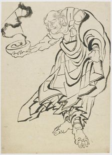 Buddhist figure, late 18th-early 19th century. Creator: Hokusai