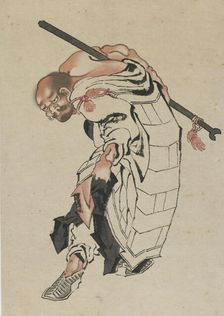 Buddhist figure, late 18th-early 19th century. Creator: Hokusai