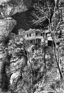 Buddhist monastery, Yuen-Fu on the Min, South of Fuchu-Fu c1890. Artist: Armand Kohl