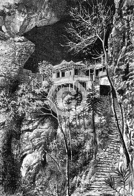 'Buddhist monastery, Yuen-Fu on the Min, South of Fuchu-Fu', c1890. Artist: Armand Kohl