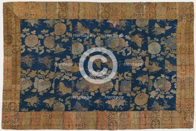 Buddhist monk's mantle, modified for use as wall hanging, Edo period, 18th century. Creator: Unknown.