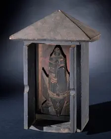 Buddhist Sculpture Inside Shrine, 17th century. Creator: Unknown