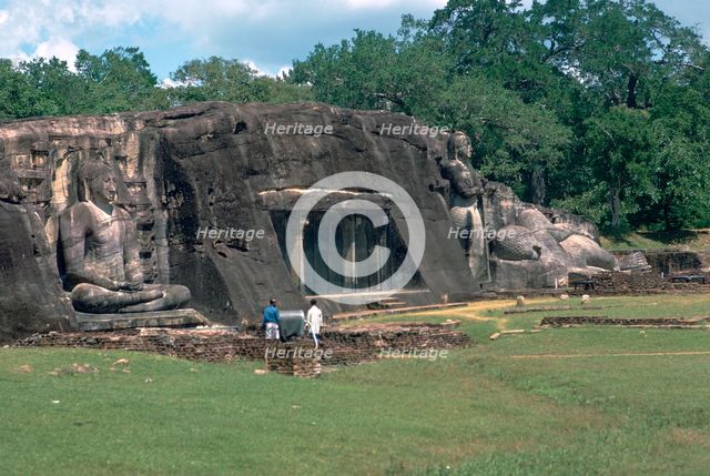 Buddhist shrine at Gal Vihara. Artist: Unknown