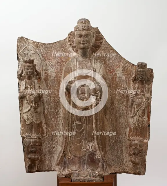 Buddhist stele, Period of Division, ca. 520s. Creator: Unknown.
