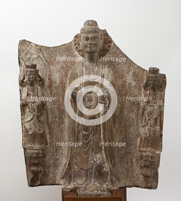Buddhist stele, Period of Division, ca. 520s. Creator: Unknown.