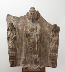Buddhist stele, Period of Division, ca. 520s. Creator: Unknown