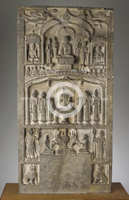 Buddhist stele, Period of Division, Dated 564 C. E.. Creator: Unknown.