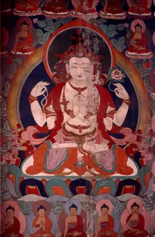 Buddhist painting, Ladakh, India, 1988. Creator: Amanda Waite