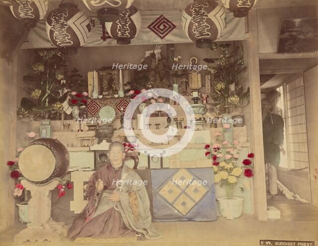 Buddhist Priest, 1870s-1890s. Creator: Kusakabe Kimbei.