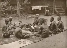 Buddhist Priest with Pupils 1900. Creator: Unknown