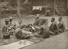 Buddhist Priest with Pupils 1900. Creator: Unknown