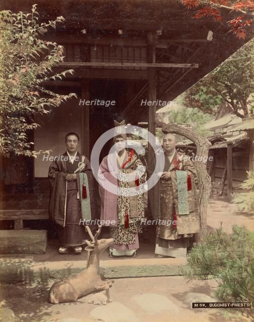 Buddhist Priests, 1870s-1890s. Creator: Kusakabe Kimbei.