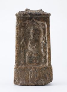 Buddhist tablet in the form of a miniature shrine, Period of Division, ca. 520. Creator: Unknown