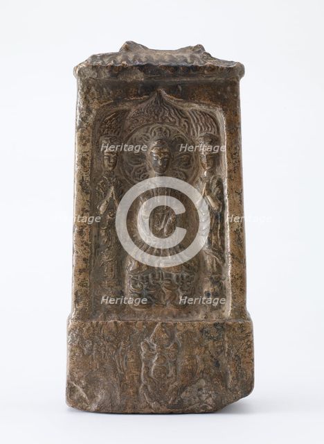 Buddhist tablet in the form of a miniature shrine, Period of Division, ca. 520. Creator: Unknown.