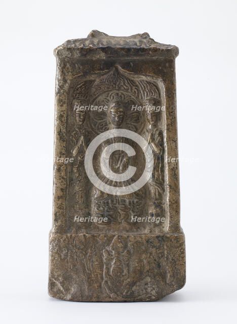 Buddhist tablet in the form of a miniature shrine, Period of Division, ca. 520. Creator: Unknown.