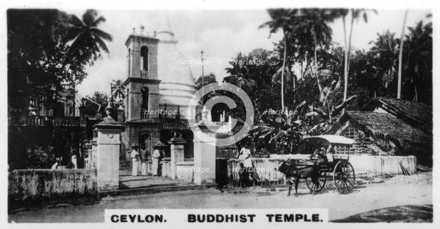 Buddhist Temple, Ceylon, c1925. Artist: Unknown