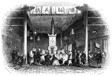 Buddhist temple, China, 1847. Artist: Mason