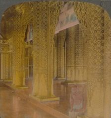 Buddhist temple interior with costly decorations in gold and colors, Moulmein, Burma 1907. Artists: Elmer Underwood, Bert Elias Underwood