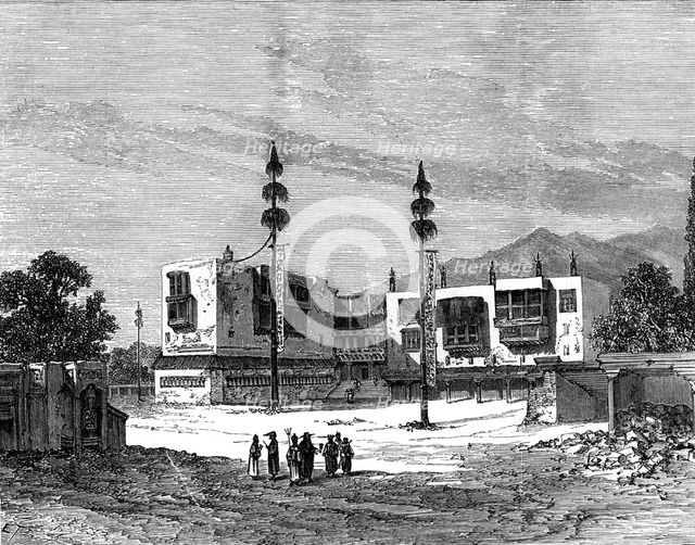 Buddhist temple, Tibet, 19th century. Artist: Therond