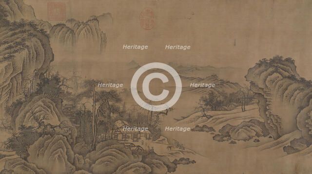 Buddhist Temples amid Autumn Mountains, 14th century. Creator: Unknown.