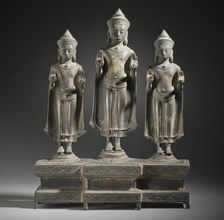 Buddhist Triad (image 1 of 4), 13th century. Creator: Unknown