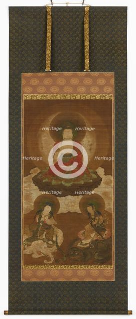 Buddhist triad: Sakyamuni, Manjusri and Samantabhadra, Edo period, mid 17th-early 18th century. Creator: Sumiyoshi Gukei.