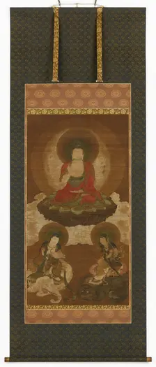Buddhist triad: Sakyamuni, Manjusri and Samantabhadra, Edo period, mid 17th-early 18th century. Creator: Sumiyoshi Gukei