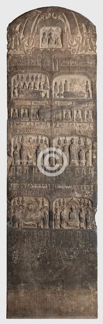 Buddhist Votive Stele, Western Wei dynasty (A.D. 535-557), dated A.D. 551. Creator: Unknown.