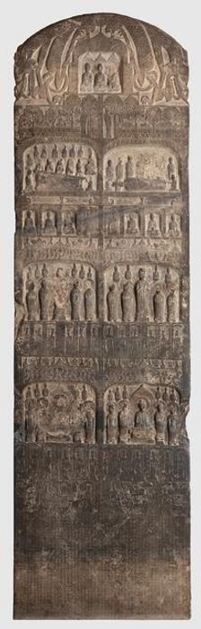 Buddhist Votive Stele, Western Wei dynasty (A.D. 535-557), dated A.D. 551. Creator: Unknown