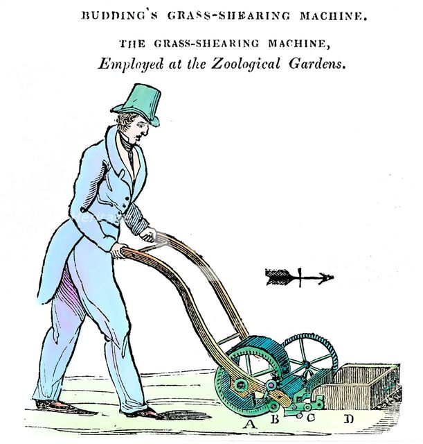 'Budding's Grass-shearing Machine', c1832. Artist: Unknown