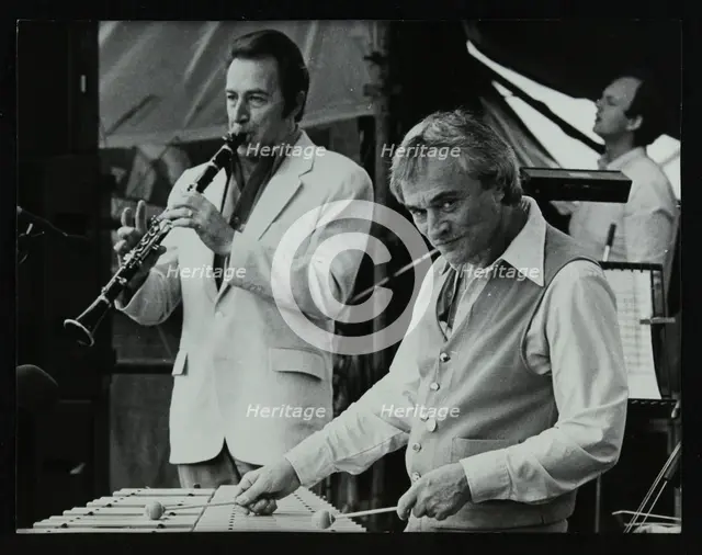 Buddy DeFranco and Terry Gibbs at the Capital Radio Jazz Festival, Knebworth, Hertfordshire, 1981. Creator: Denis Williams.