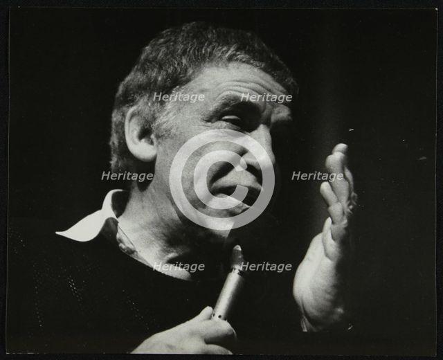 Buddy Rich in concert at the Forum Theatre, Hatfield, Hertfordshire. Creator: Denis Williams.
