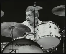 Buddy Rich in concert at the Forum Theatre, Hatfield, Hertfordshire. Creator: Denis Williams