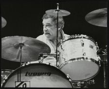 Buddy Rich in concert at the Forum Theatre, Hatfield, Hertfordshire. Creator: Denis Williams