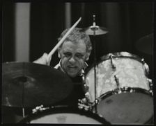 Buddy Rich in concert at the Forum Theatre, Hatfield, Hertfordshire. Creator: Denis Williams
