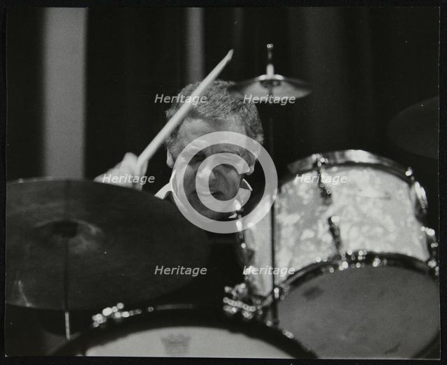 Buddy Rich in concert at the Forum Theatre, Hatfield, Hertfordshire. Creator: Denis Williams.