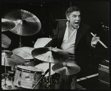 Buddy Rich in concert at the Forum Theatre, Hatfield, Hertfordshire, March 1980. Artist: Denis Williams