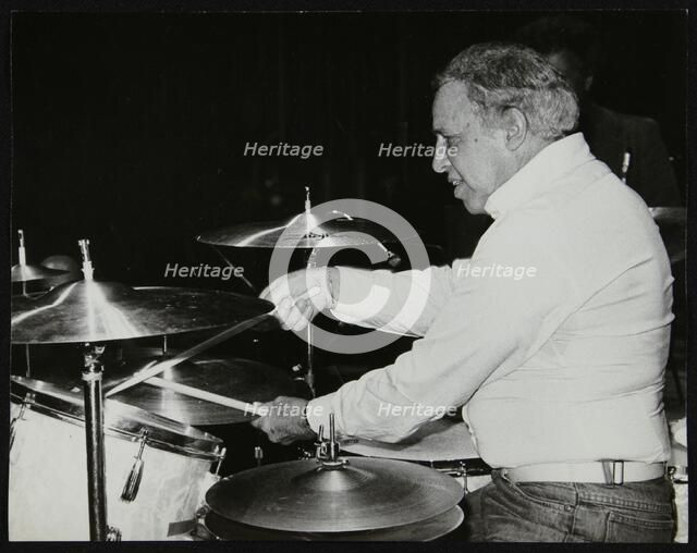 Buddy Rich on the drums, Royal Festival Hall, London, June 1985. Artist: Denis Williams