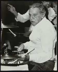 Buddy Rich playing the drums at the Royal Festival Hall, London, June 1985. Creator: Denis Williams